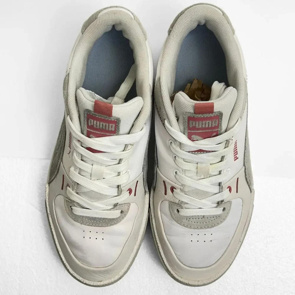 Puma Cali Sport Mix Women's US 9  White Gray Suede Pink Platform Low